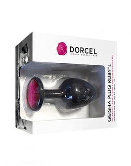 Dorcel Geisha Buttplug met bewegende metalen balletjes en paars kristal - Maat L