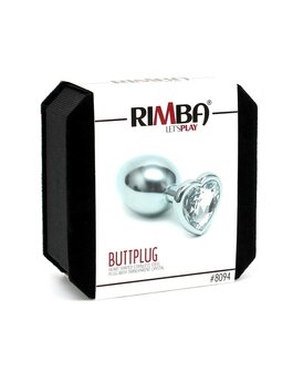 Rimba - Buttplug Small Met Kristal In hartvorm - Transparant