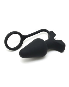 Siliconen Buttplug met Cockring