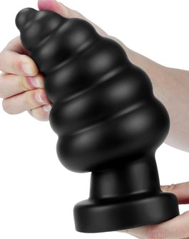 Lovetoy - King Size Vibrerende Buttplug - Anal Cracker - 18 cm - Zwart