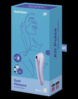 Satisfyer - Dual Pleasure - Luchtdruk en G-spot Vibrator - Met Bluetooth En App Control - Lila