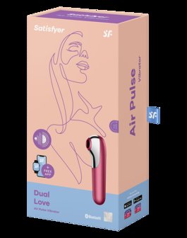 Satisfyer - Dual Love - Vibrerende Luchtdruk Vibrator - Met Bluetooth En App Control - Rood