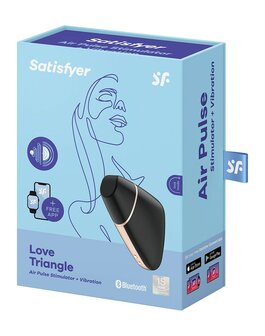 Satisfyer - Love Triangle Black APP Connect Clitoris Vibrator