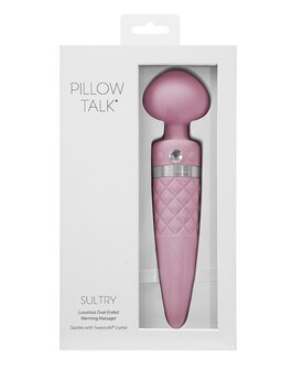 Pillow Talk Sultry Roterende Wand en G-spot Vibrator met verwarmingsfunctie - roze