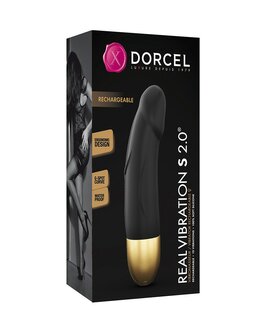 Dorcel - Real Vibration S 2.0 - Oplaadbare Realistische Mini Vibrator - Zwart