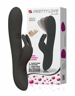 Pretty Love - Dylan - Bunny Vibrator - Zwart