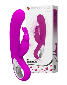 Pretty Love Webb Rabbit Vibrator - roze