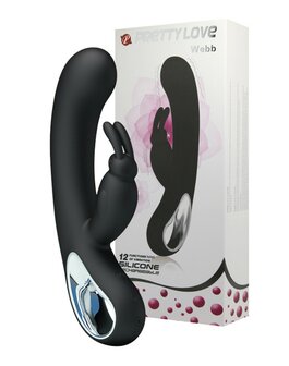 Pretty Love Webb Rabbit Vibrator - zwart