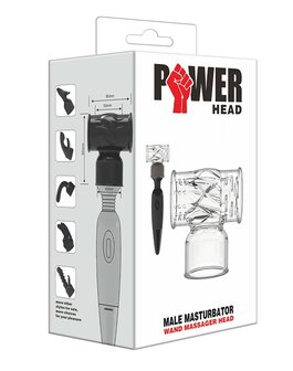 POWER Opzetstuk Wand Vibrator Hummer Male - transparant