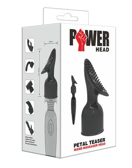 POWER Wand Vibrator Opzetstuk Petal Pleaser - zwart
