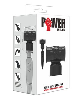 POWER Opzetstuk Wand Vibrator Head Hummer Male - zwart