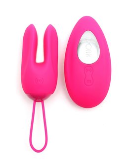 Dorr rabbit vibrerend eitje + opleg vibrator OZZY - roze