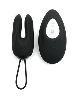 Dorr rabbit vibrerend eitje + opleg vibrator OZZY - zwart