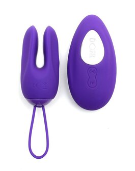 Dorr rabbit vibrerend eitje + opleg vibrator OZZY - paars