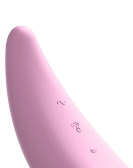 Satisfyer - Curvy 3+ pink app controlled luchtdruk opleg vibrator