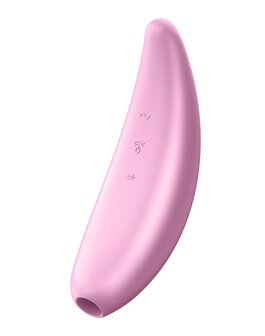 Satisfyer - Curvy 3+ pink App Controlled luchtdruk opleg Vibrator