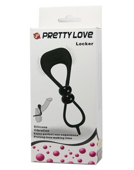 Pretty Love - Locker - Vibrerende Cockring - Zwart