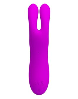 Pretty Love - Dubbele Oortjes Vibrator Met Clitoris Zuiger Ralap - Roze