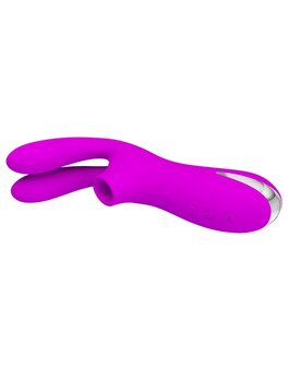 Pretty Love - Dubbele Oortjes Vibrator Met Clitoris Zuiger Ralap - Roze