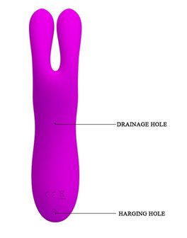 Pretty Love - Dubbele Oortjes Vibrator Met Clitoris Zuiger Ralap - Roze