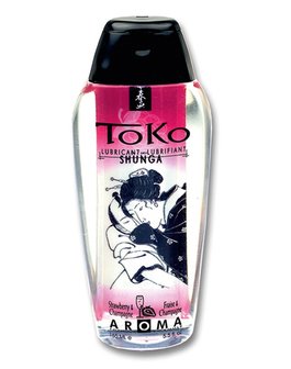 Shunga Toko Strawberry Wine Glijmiddel op waterbasis met smaakje