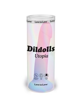 Love to Love - Siliconen Dildo Utopia - Ombre Pastel Roze/Pastel Blauw