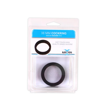 Cockring Siliconen - zwart - 38 mm
