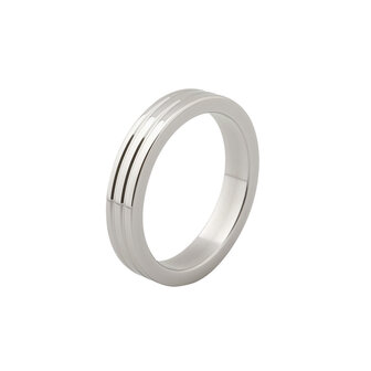 Cockring met groeven RVS 10 mm - &Oslash; 40 mm