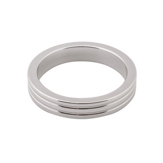 Cockring met groeven RVS 10 mm - &Oslash; 50 mm