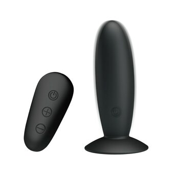 Mr. Play - Vibrerende en Oplaadbare Anaal Plug - Modern - zwart