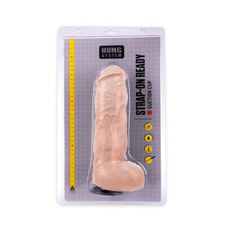 HUNG System Dildo Zac - 24 x 6,5 cm - medium - lichte huidskleur