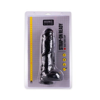 HUNG System - Zac - Dildo - Met Vac-U-Lock - Large - Zwart