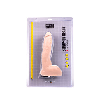 HUNG System - Jay - Dildo - Met Vac-U-Lock - Large - Lichte Huidskleur