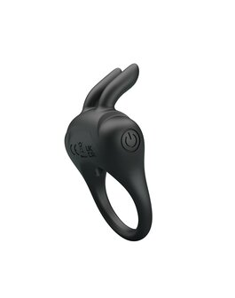 Pretty Love - Davion - Vibrende Cockring - Met Clitoris Stimulator - Zwart