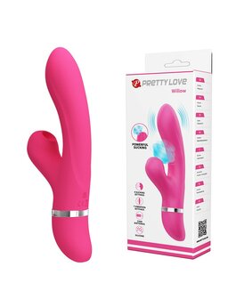 Pretty Love Tarzan Vibrator met Zuigfunctie WILLOW - roze