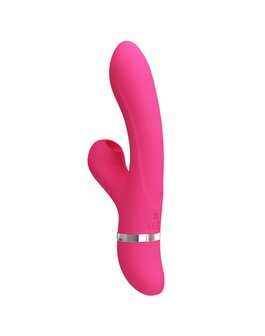 Pretty Love Tarzan Vibrator met Zuigfunctie WILLOW - roze