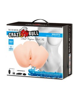 Crazy Bull Vibrerende Vagina &amp; Ass Masturbator VERONICA - lichte huidskleur