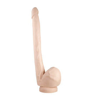 515 line Dildo 30.5 x 3.3 cm met zuignap - lichte huidskleur