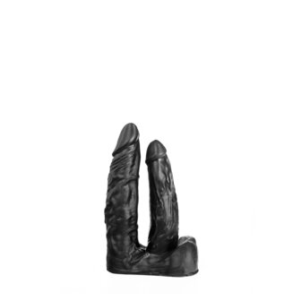 515 line Dubbele Dildo 15,5 &amp; 12 cm - zwart