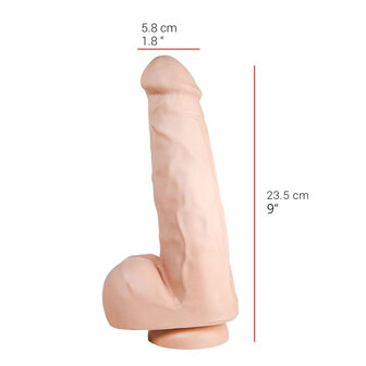 515 line Dildo met zuignap 18 x 5.8 cm - lichte huidskleur