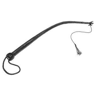 Lederen Single Tail Zweep - 60 cm - zwart