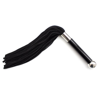 Kiotos Leather - Flogger met acryl handvat - zwart