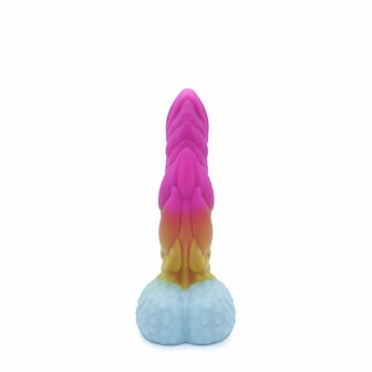 Kiotos Monstar - Dildo Beast No. 49 - Roze/Wit/Geel