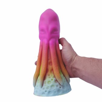 Kiotos Monstar - XXL Dildo Beast No. 54 - Roze/oranje/Wit