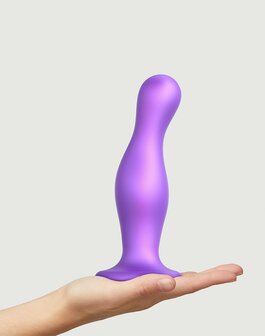 Strap-On-Me Dildo Plug Curvy - metallic paars - maat XL