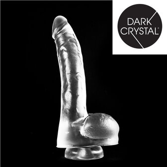 Dark Crystal Dildo met zuignap 27,5 x 4,5 cm - transparant