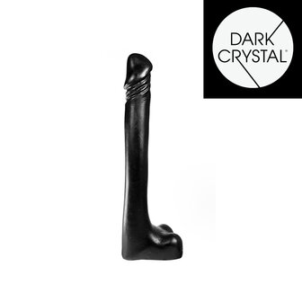 Dark Crystal XXL Dildo 25 x 3,5 cm - zwart