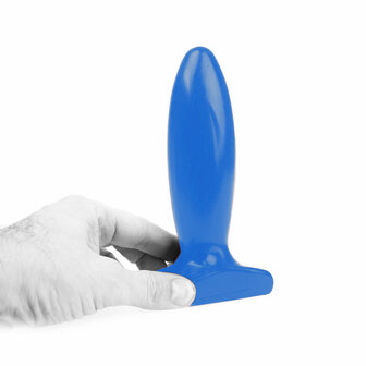 I Love Butt - Slanke Buttplug - L - blauw