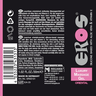 Eros - Luxueuze Massage Gel Ori&euml;ntal - 30 ml