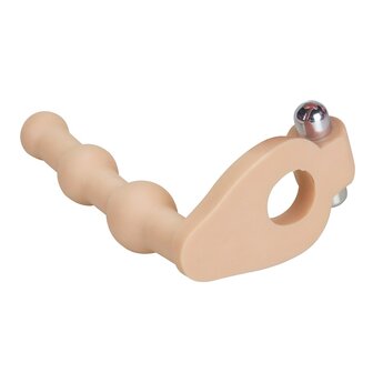 Lovetoy Cockring met vibrerende dildo 15 cm voor dubbele penetratie